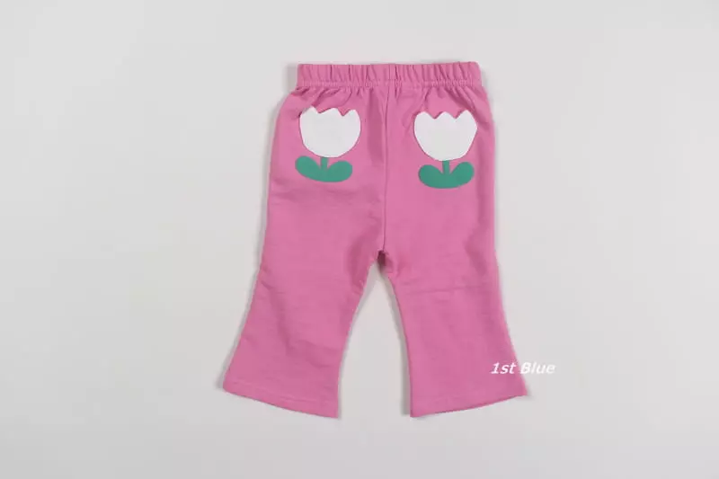 1st Blue - Korean Children Fashion - #littlefashionista - Flower Wide Pants - 7