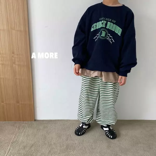 Amore - Korean Baby Fashion - #babyootd - College Sweatshirt