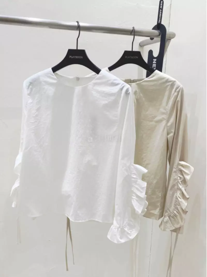 Afternoon - Korean Women Fashion - #momslook - Ruffle Blouse - 4