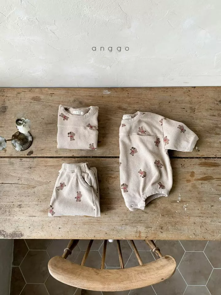 Anggo - Korean Baby Fashion - #babyclothing - Bebe Croiffle Bodysuit - 9