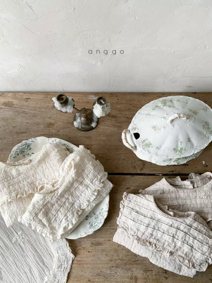 Anggo - Korean Baby Fashion - #onlinebabyshop - Bebe Cream Cheese Blouse - 6