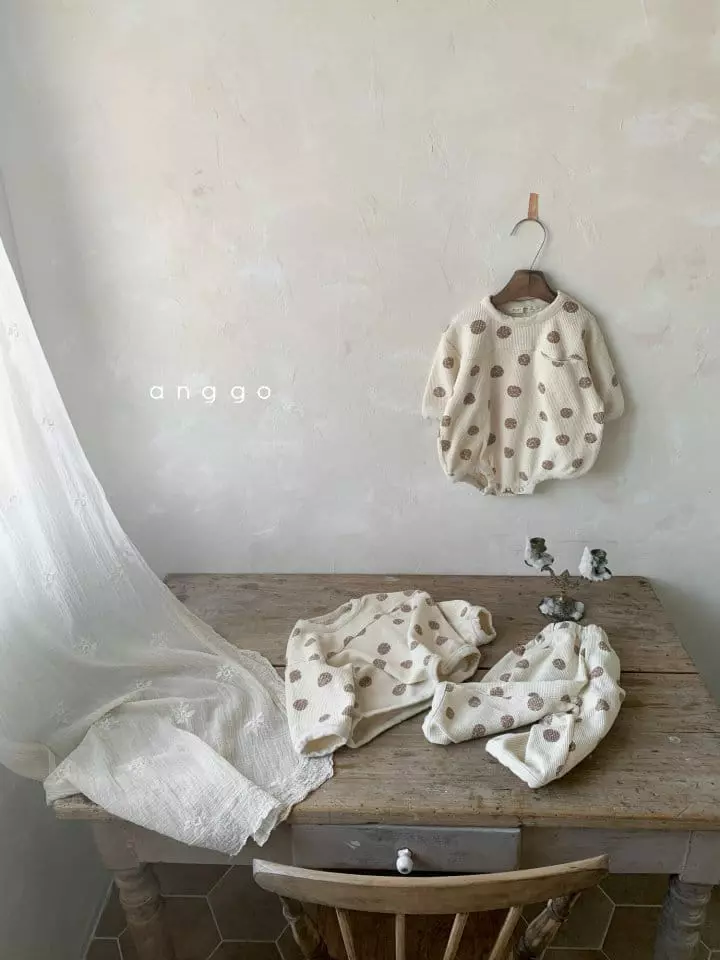 Anggo - Korean Baby Fashion - #onlinebabyshop - Bebe Croiffle Bodysuit - 5