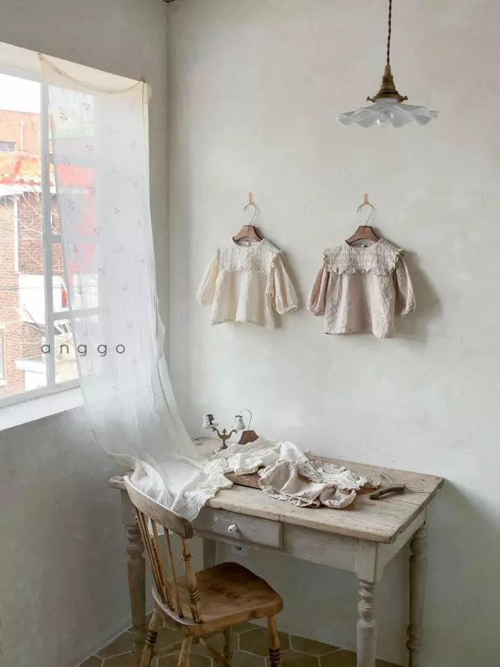 Anggo - Korean Children Fashion - #childofig - Cream Cheese Blouse - 6