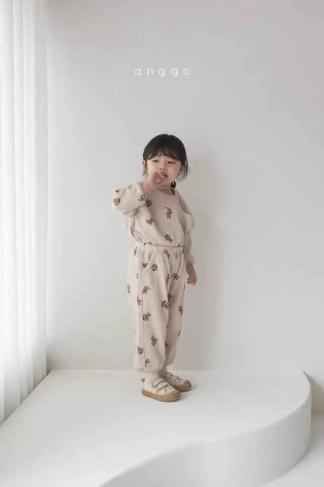 Anggo - Korean Children Fashion - #discoveringself - Croiffle Top Bottom Set - 5