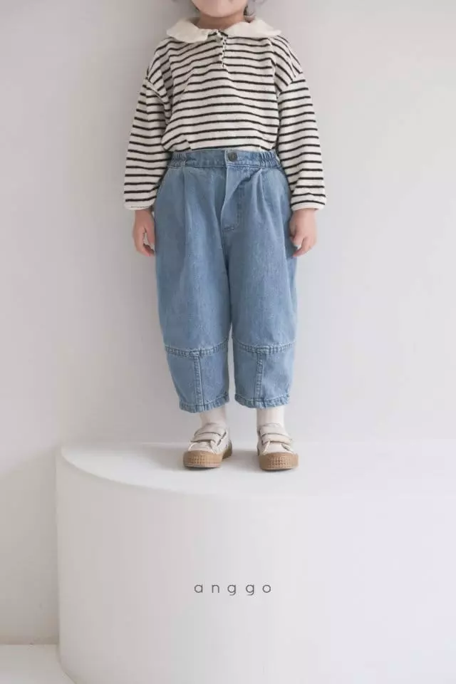Anggo - Korean Children Fashion - #discoveringself - Tiramisu Collar Tee - 3
