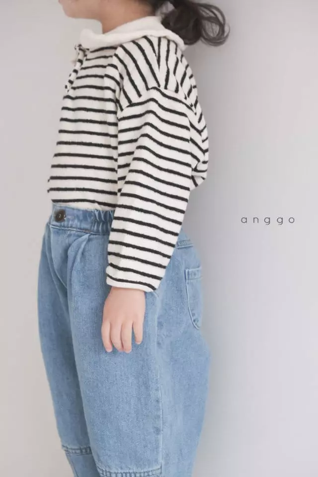 Anggo - Korean Children Fashion - #discoveringself - Tiramisu Collar Tee - 4