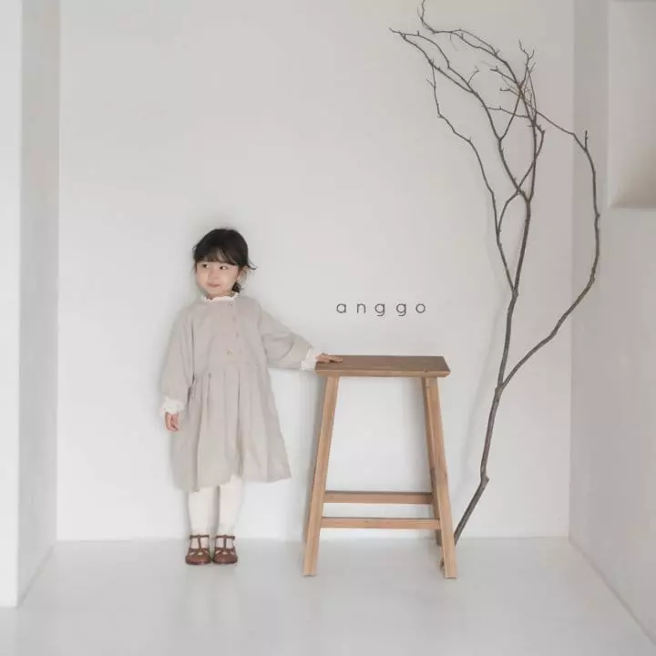 Anggo - Korean Children Fashion - #kidsstore - Mocha Chip One-piece - 3