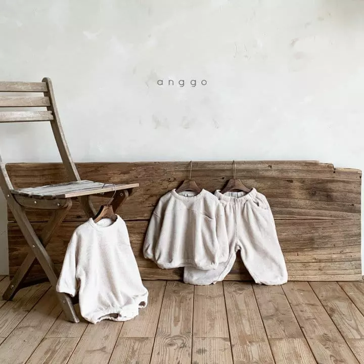 Anggo - Korean Children Fashion - #littlefashionista - Croiffle Top Bottom Set - 11