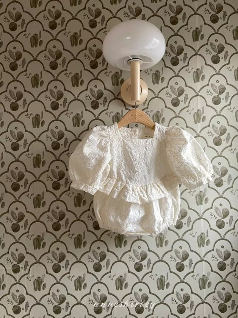 Anne Shirley - Korean Baby Fashion - #babyclothing - Lace V Fril Bodysuit - 10