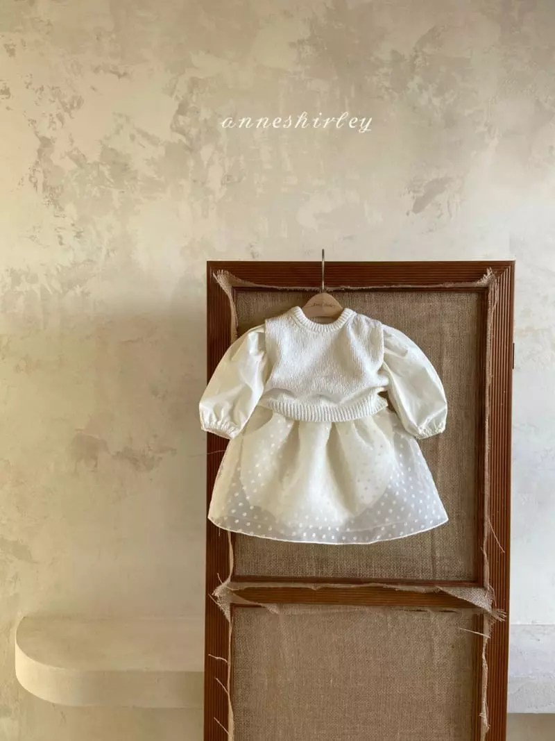 Anne Shirley - Korean Baby Fashion - #babyclothing - Dot Lace Skirt Bodysuit - 6