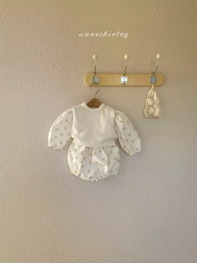 Anne Shirley - Korean Baby Fashion - #babyfever - Square Flower Bodysuit - 9