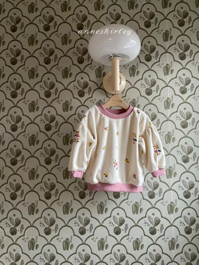Anne Shirley - Korean Baby Fashion - #babyootd - Terry Floral Top Bottom Set - 5