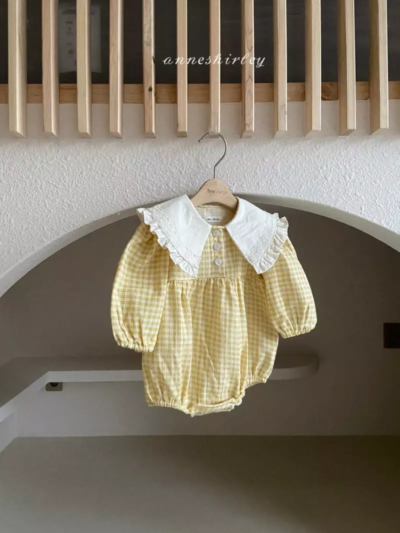 Anne Shirley - Korean Baby Fashion - #babyoutfit - Sailor Big Collar Bodysuit - 12