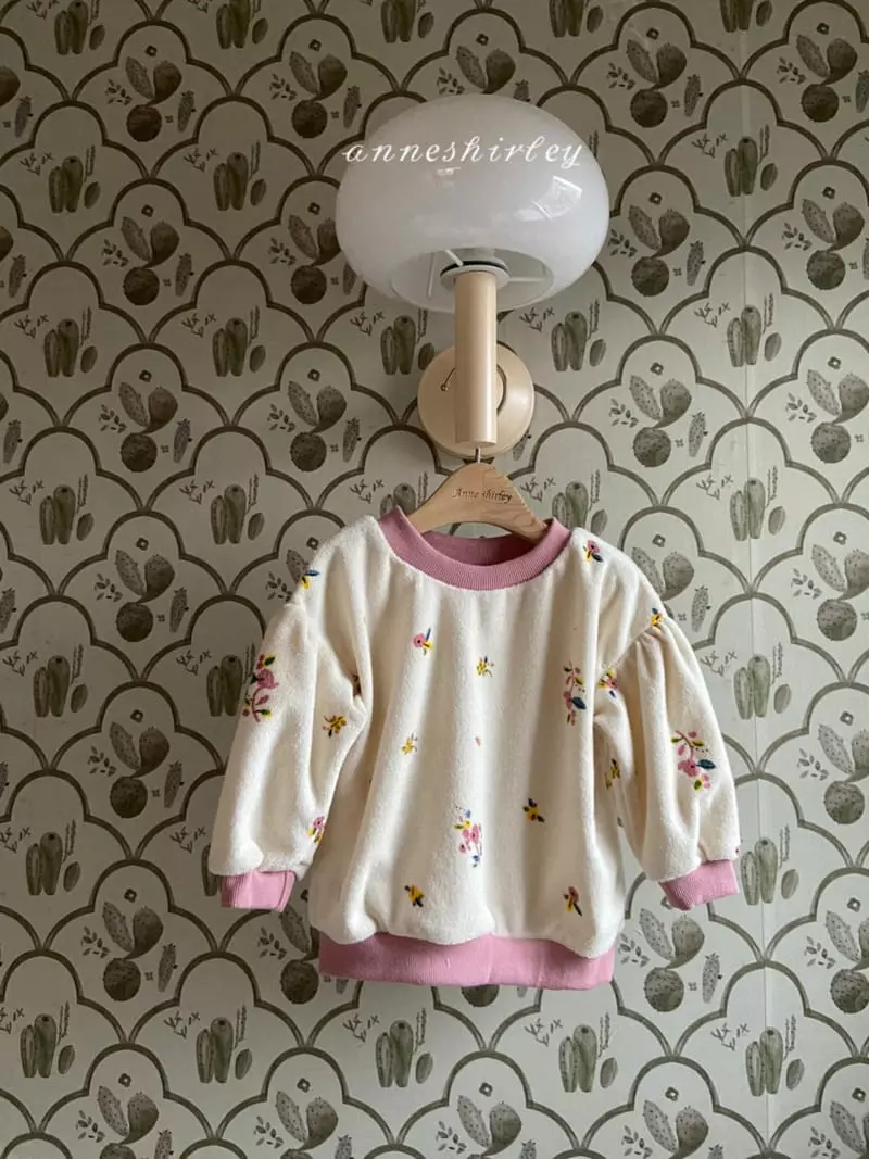 Anne Shirley - Korean Baby Fashion - #babyoutfit - Terry Floral Top Bottom Set - 6