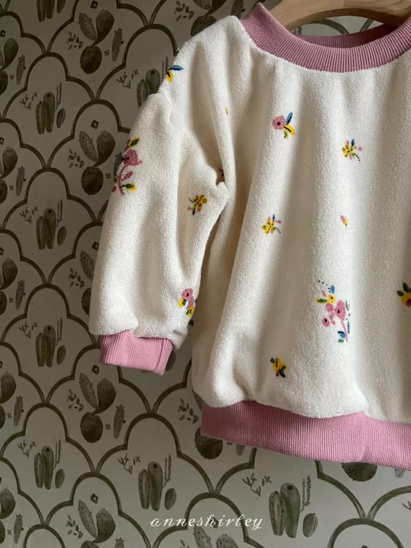 Anne Shirley - Korean Baby Fashion - #babyoutfit - Terry Floral Top Bottom Set - 7
