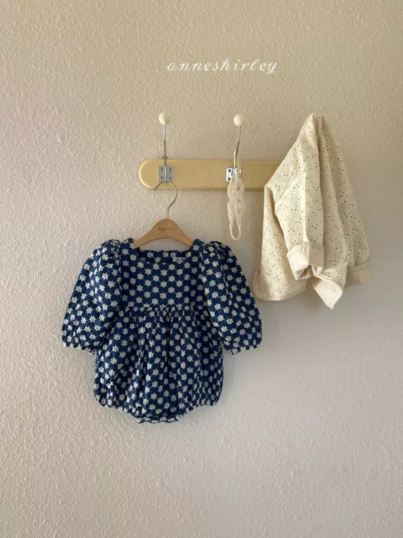 Anne Shirley - Korean Baby Fashion - #babywear - Lace Denim Bodysuit - 3