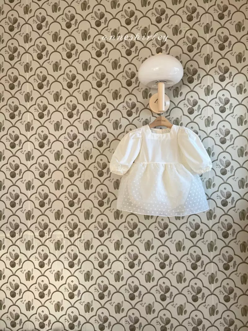 Anne Shirley - Korean Baby Fashion - #onlinebabyshop - Dot Lace Skirt Bodysuit - 2
