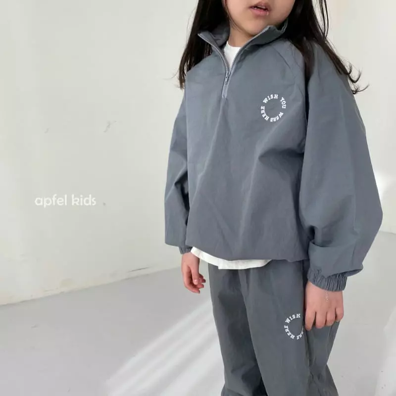 Apfel - Korean Children Fashion - #Kfashion4kids - Spring Anorak Top Bottom Set - 9