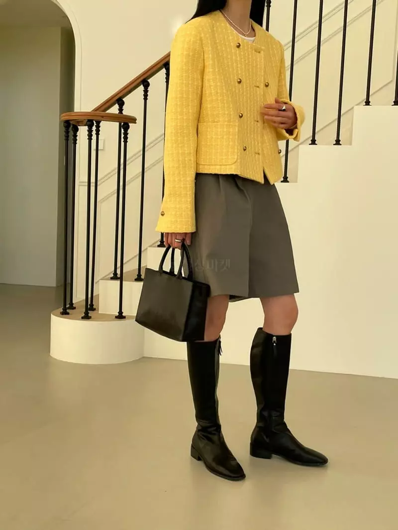 Atmosphere - Korean Women Fashion - #womensfashion - Double Tweed Jacket - 4