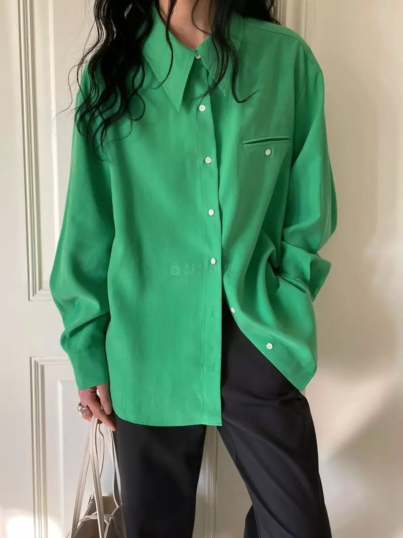 Atmosphere - Korean Women Fashion - #shopsmall - Pocket Solar Shirt - 2