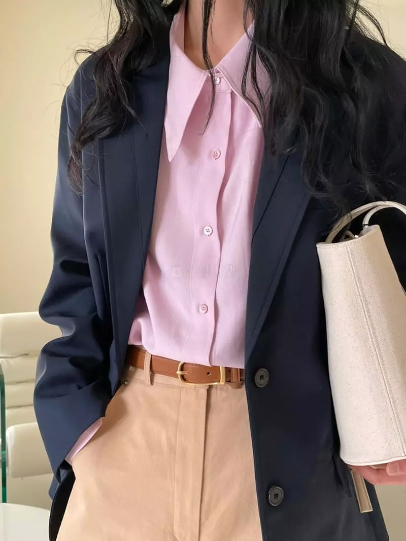 Atmosphere - Korean Women Fashion - #thatsdarling - Pocket Solar Shirt - 4