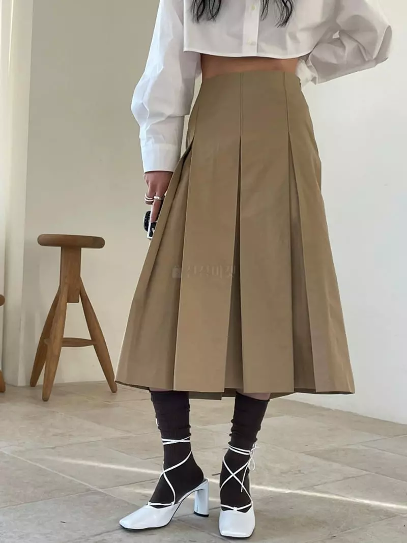 Atmosphere - Korean Women Fashion - #womensfashion - Door Wrinkle Skirt