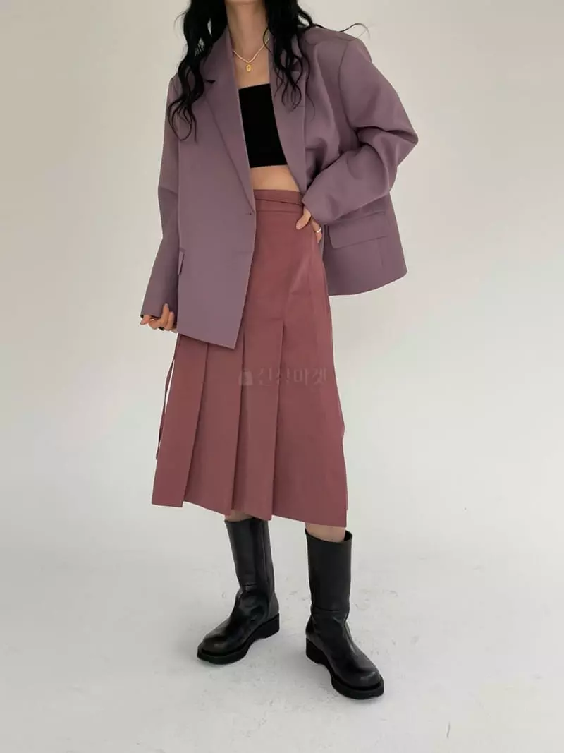 Atmosphere - Korean Women Fashion - #womensfashion - Rap Wrinkle Skirt - 3