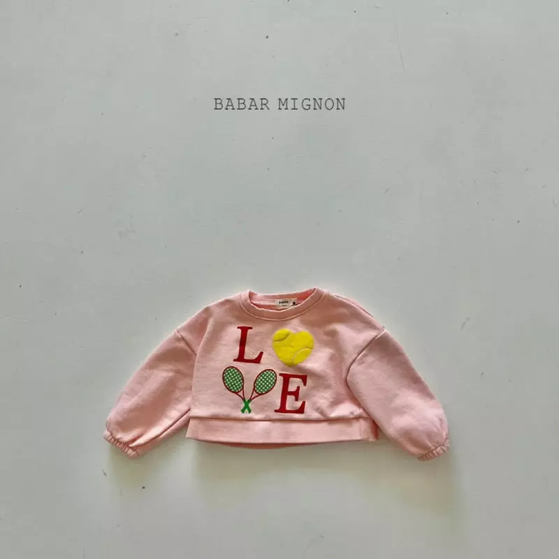 Babar Mignon - Korean Children Fashion - #childofig - Love Crop Sweatshirt - 10