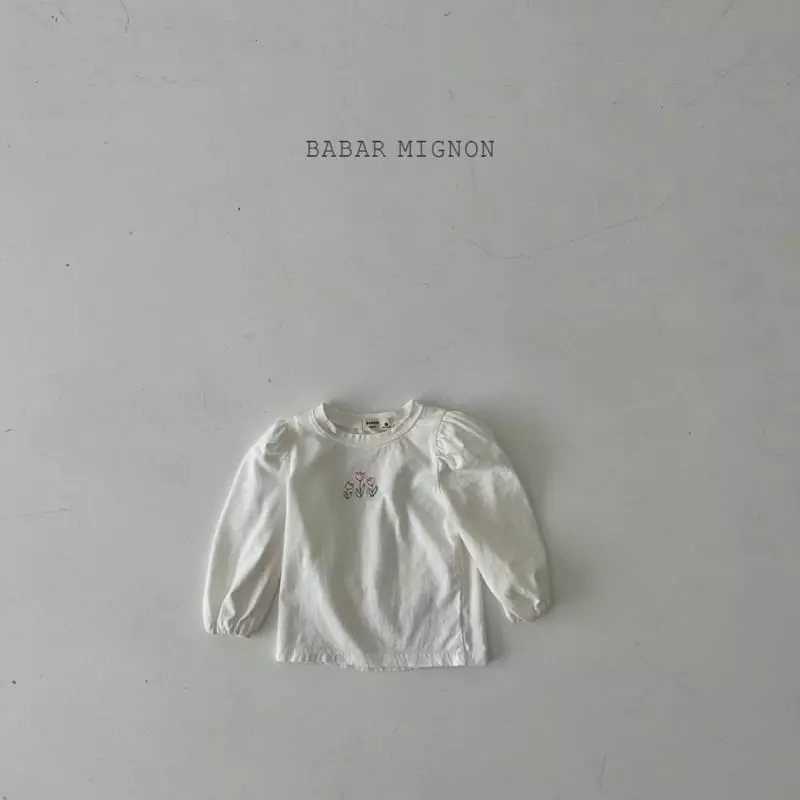 Babar Mignon - Korean Children Fashion - #childofig - Puff Embroidery Tee - 4