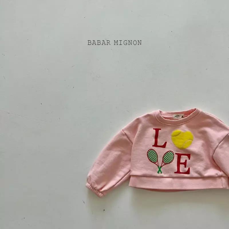 Babar Mignon - Korean Children Fashion - #childrensboutique - Love Crop Sweatshirt - 12