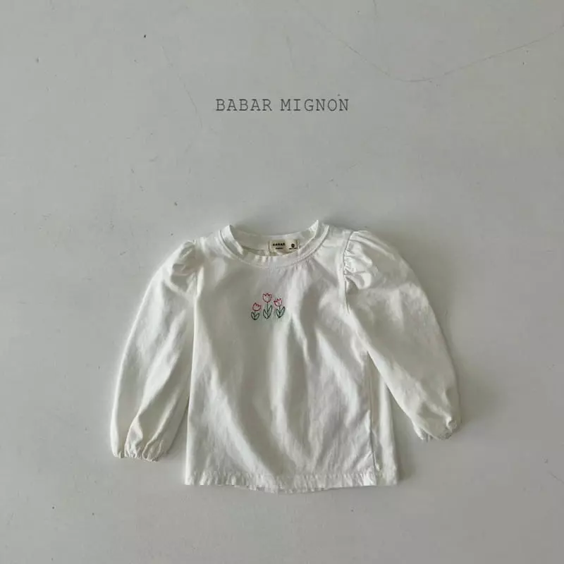 Babar Mignon - Korean Children Fashion - #designkidswear - Puff Embroidery Tee - 5