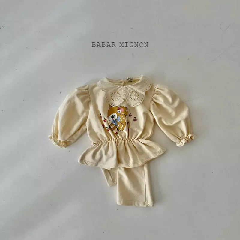 Babar Mignon - Korean Children Fashion - #designkidswear - Bambi Mignon Top Bottom Set - 8