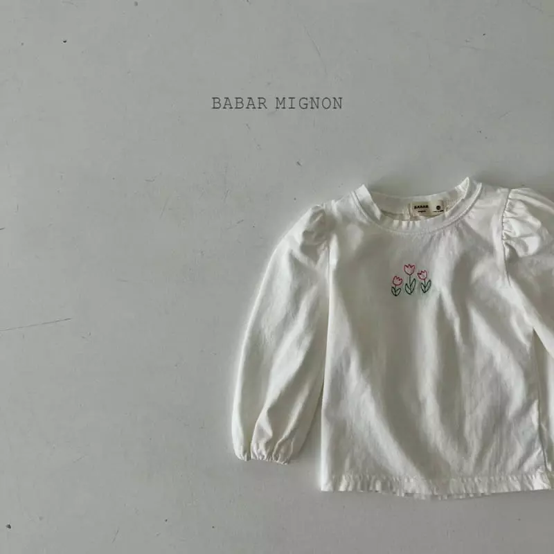 Babar Mignon - Korean Children Fashion - #discoveringself - Puff Embroidery Tee - 6