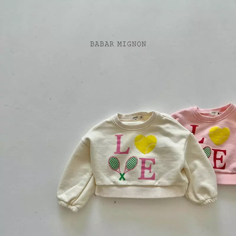 Babar Mignon - Korean Children Fashion - #fashionkids - Love Crop Sweatshirt