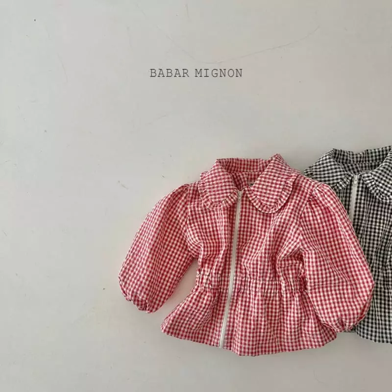 Babar Mignon - Korean Children Fashion - #kidsshorts - Check Wind Breaker