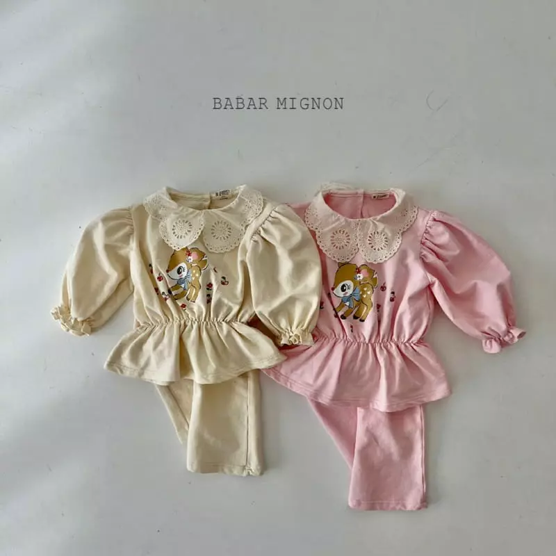 Babar Mignon - Korean Children Fashion - #kidsshorts - Bambi Mignon Top Bottom Set - 11