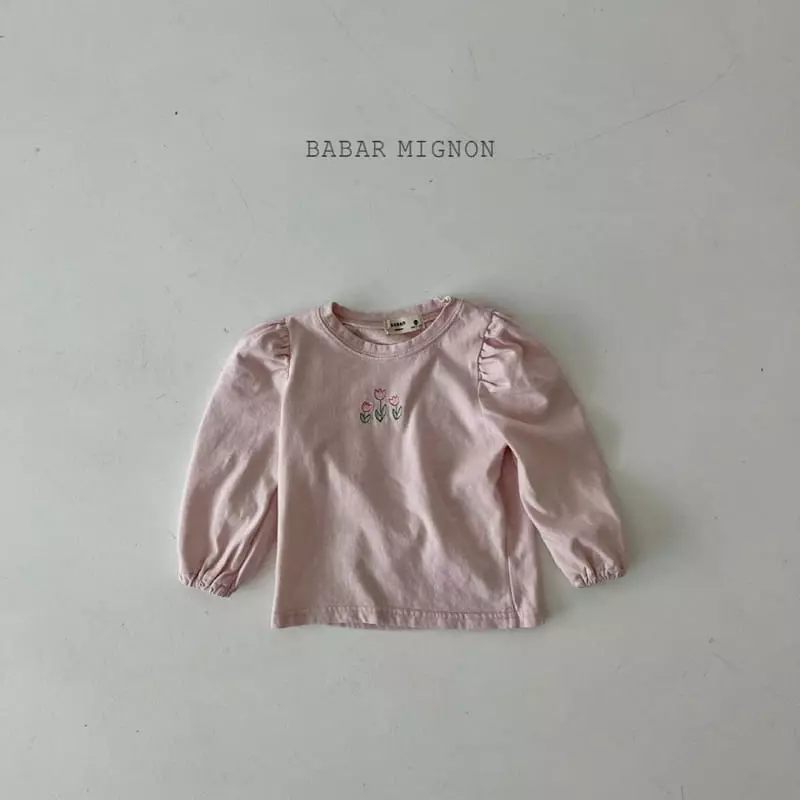 Babar Mignon - Korean Children Fashion - #kidsstore - Puff Embroidery Tee - 9