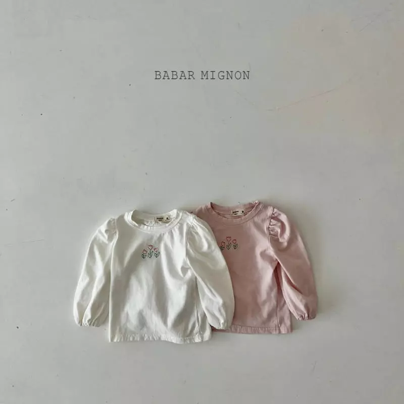 Babar Mignon - Korean Children Fashion - #kidzfashiontrend - Puff Embroidery Tee - 10