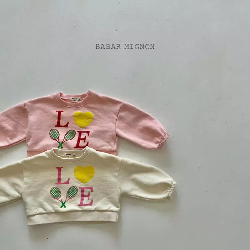 Babar Mignon - Korean Children Fashion - #kidsstore - Love Crop Sweatshirt - 4