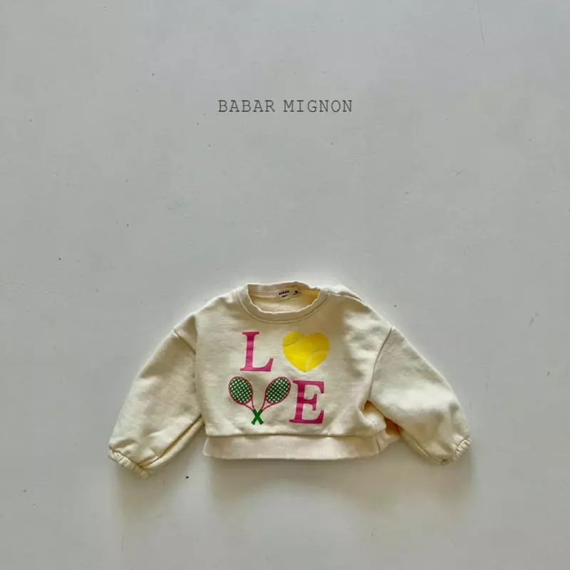 Babar Mignon - Korean Children Fashion - #littlefashionista - Love Crop Sweatshirt - 6