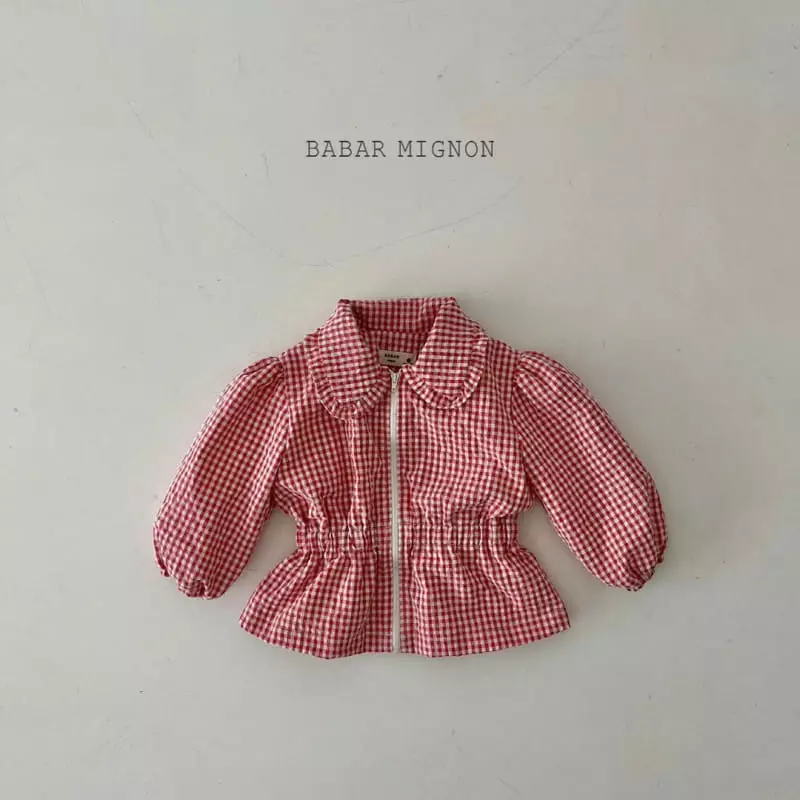 Babar Mignon - Korean Children Fashion - #littlefashionista - Check Wind Breaker - 5