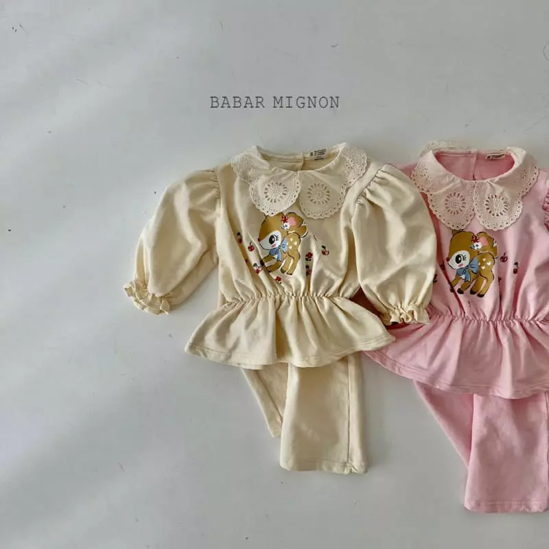Babar Mignon - Korean Children Fashion - #littlefashionista - Bambi Mignon Top Bottom Set