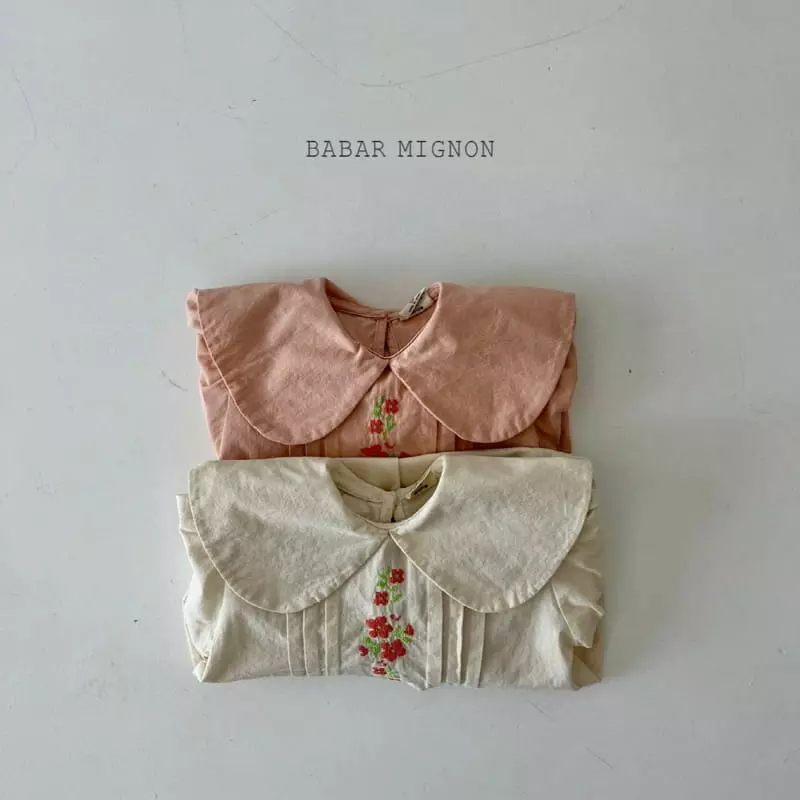 Babar Mignon - Korean Children Fashion - #minifashionista - Big Collar Embroidery One-piece - 5