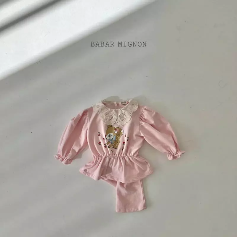 Babar Mignon - Korean Children Fashion - #minifashionista - Bambi Mignon Top Bottom Set - 3