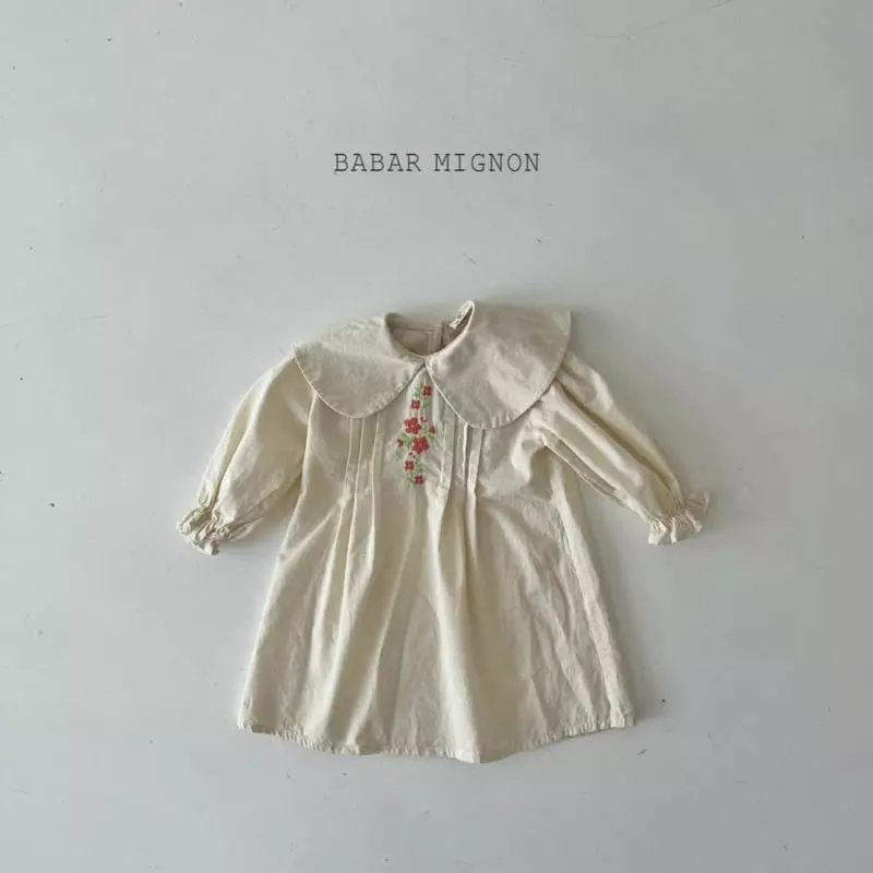 Babar Mignon - Korean Children Fashion - #prettylittlegirls - Big Collar Embroidery One-piece - 6