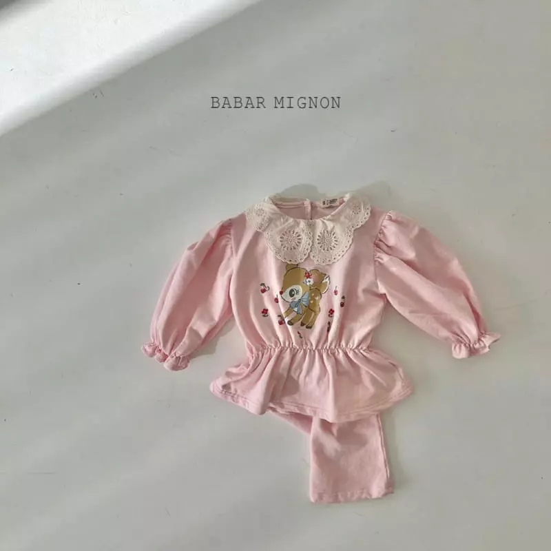 Babar Mignon - Korean Children Fashion - #minifashionista - Bambi Mignon Top Bottom Set - 4