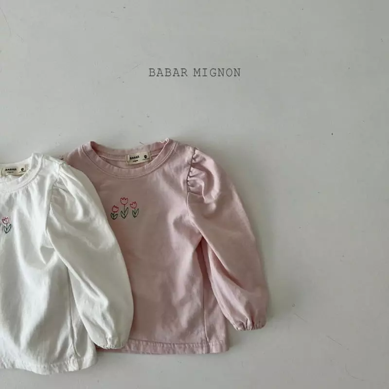 Babar Mignon - Korean Children Fashion - #stylishchildhood - Puff Embroidery Tee - 2