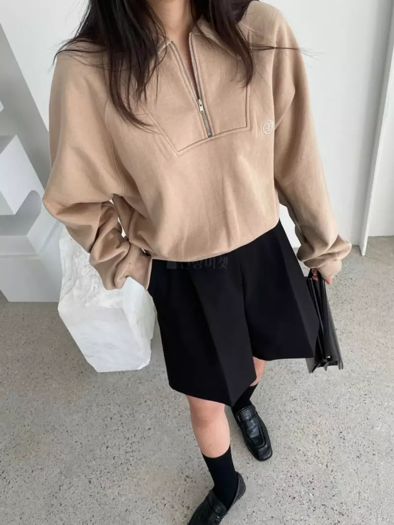 Baguette - Korean Women Fashion - #romanticstyle - Collar Sweatshirt - 2