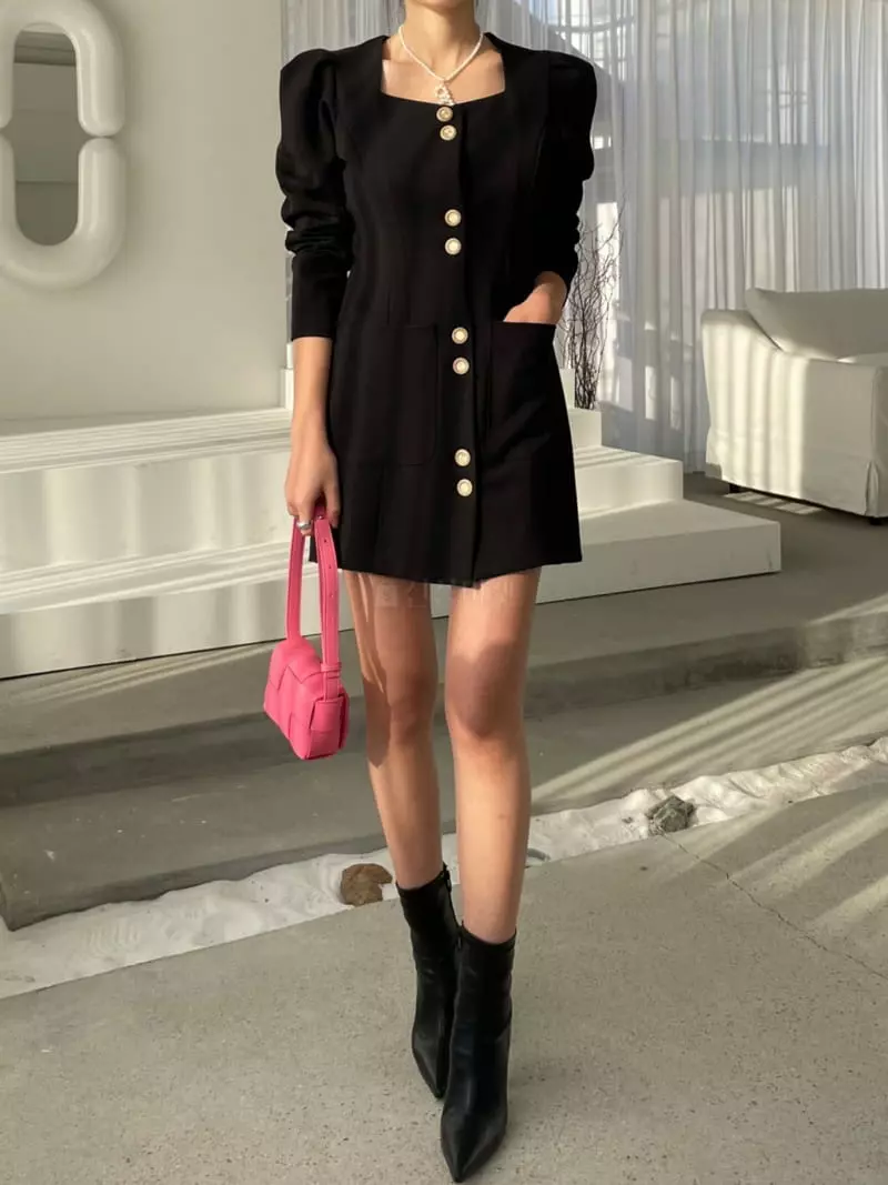 Baguette - Korean Women Fashion - #thatsdarling - Line One-piece - 3