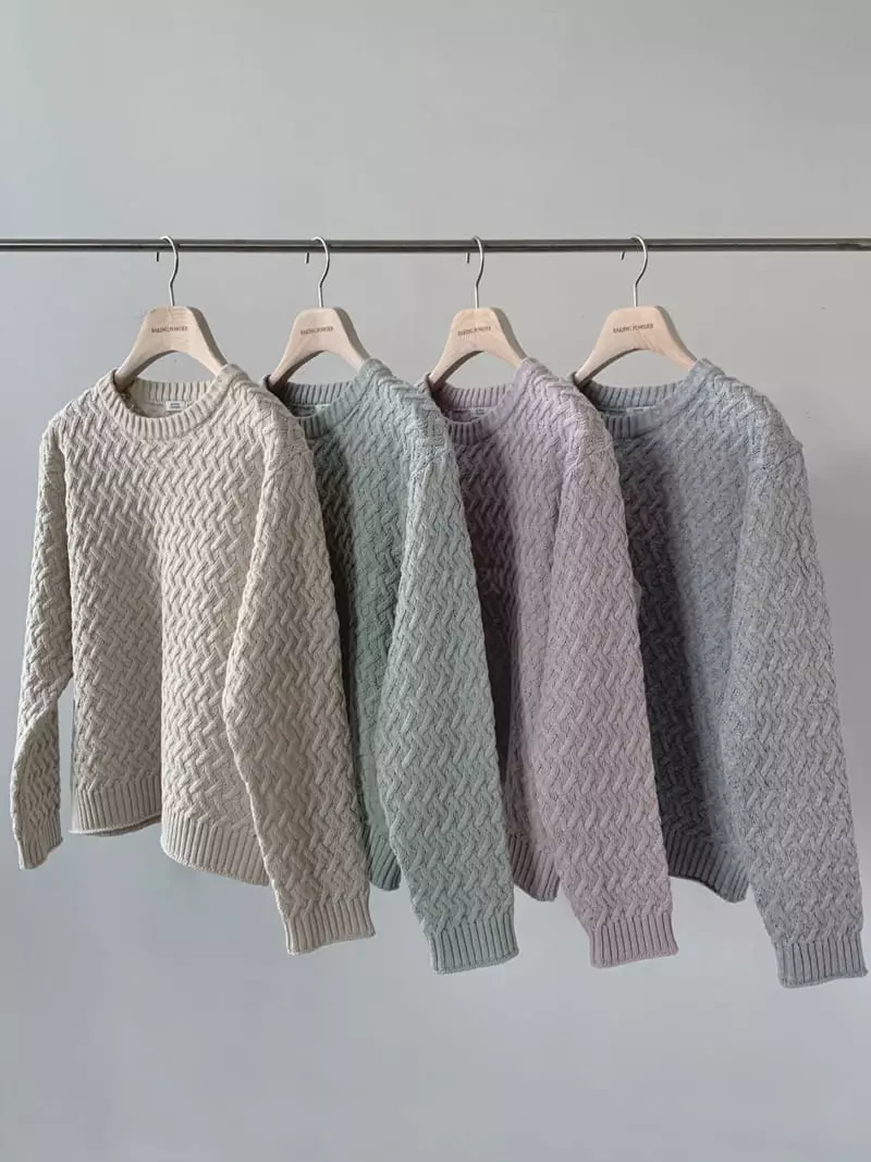 Baking Powder - Korean Women Fashion - #restrostyle - Twist Knit Tee - 4